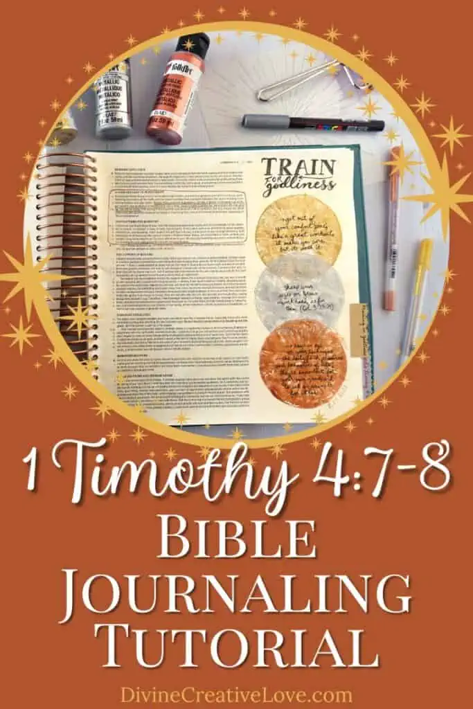 1 Timothy 4:7-8 Bible Journaling Tutorial ~ Gel Printing Plates