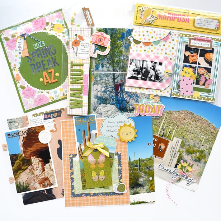 INTERACTIVE TRAVEL ALBUM USING SIMPLE STORIES FRESH AIR WITH SUZANNA LEE