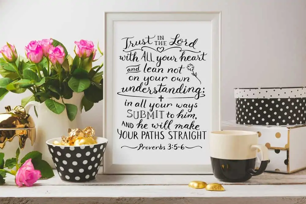 Proverbs 3:5-6 Trust in the Lord wall art