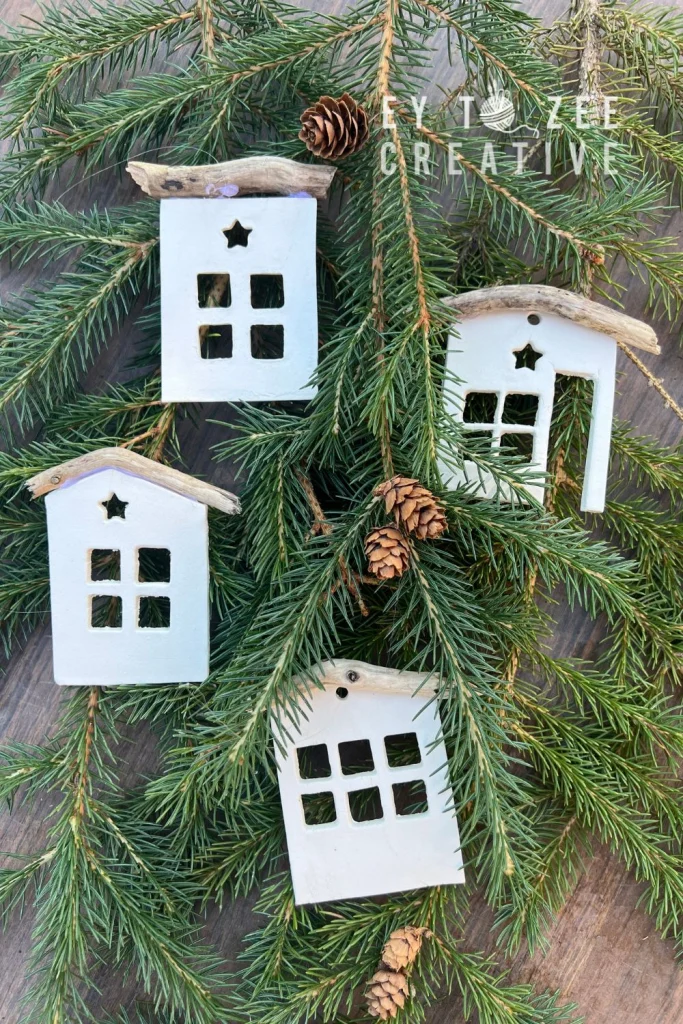 Clay Christmas Village Ornaments