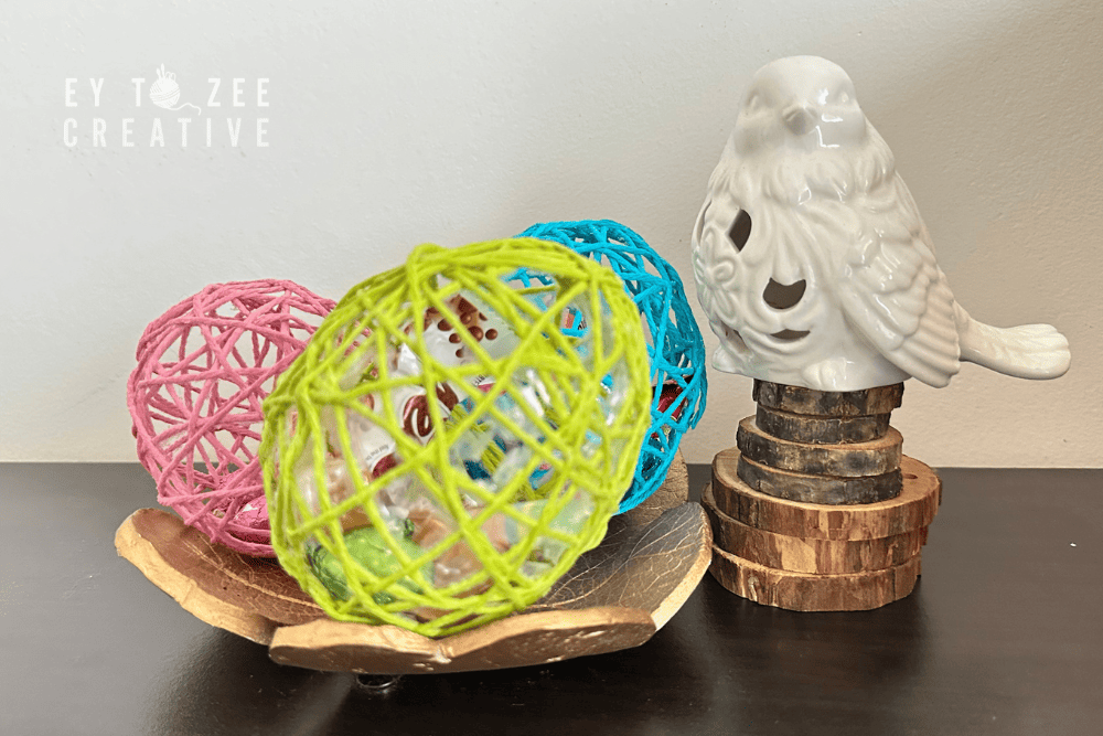 Creative String Egg Craft Idea for Easter Decorations